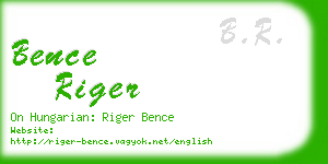 bence riger business card